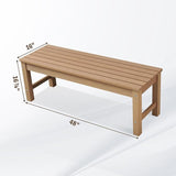 Psilvam Outdoor Bench, Two Person Poly Lumber Porch Bench, Weatherproof Garden Bench That Never Rot and Fade - Photo 3