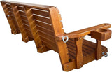 Wooden Porch Swing 3-Seater, Bench Swing with Cupholders, Hanging Chains and 7mm Springs, Heavy Duty 800 LBS - Photo 8