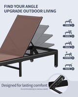 Aluminum Lounge Chairs Outdoor Chaise Furniture - Photo 5