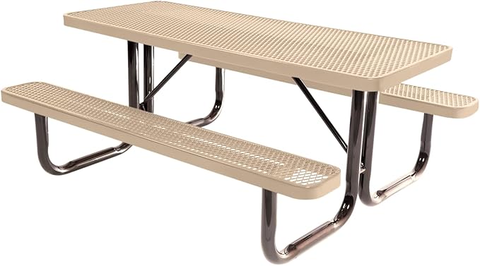 COATEDOUTDOORFURNITURE Heavy-Duty Portable Outdoor Picnic Table - Photo 1