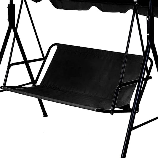 Swing Seat Cover Replacement, 600D Thickened Oxford Waterproof Chair Bench Replacement Cover Outdoor Swing Cushion Cover for 3 Seater Patio Garden Swing Chair（58.3x19.7x19.7in, Black