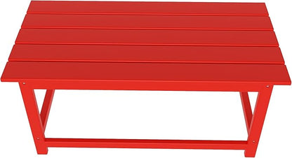 WO WESTIN OUTDOOR HDPE Laguna Outdoor Poly Adirondack Coffee Table, Red