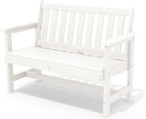 SERWALL Outdoor Bench, HDPE Outdoor Benches Weatherproof, 2-Person Garden Bench with 660 lbs Weight Capacity - Photo 1