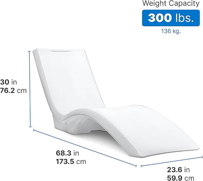 Step2 Vero Pool Lounger and Accessories Bundle, White & Blue