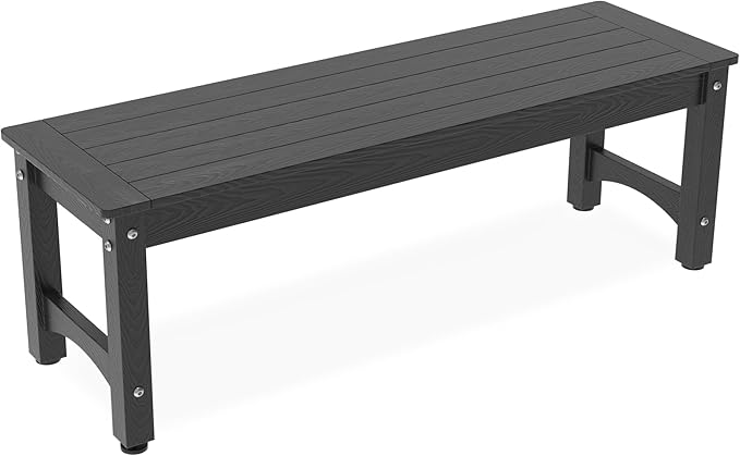 51" HIPS Outdoor Bench Weatherproof, All-Weather 2-Person Patio Dining Bench Holds up to 800LBS - Photo 1