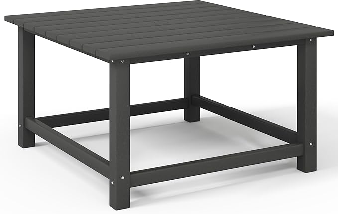 Costaelm Patio Conversation Table, Tatio Accent HDPE Outdoor Weather Resistant - Photo 1
