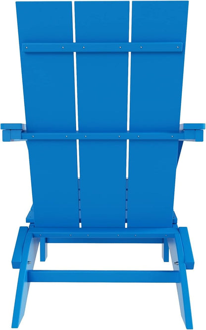 WestinTrends Ashore Modern Outdoor Folding Adirondack Chair (Set of 4), Pacific Blue