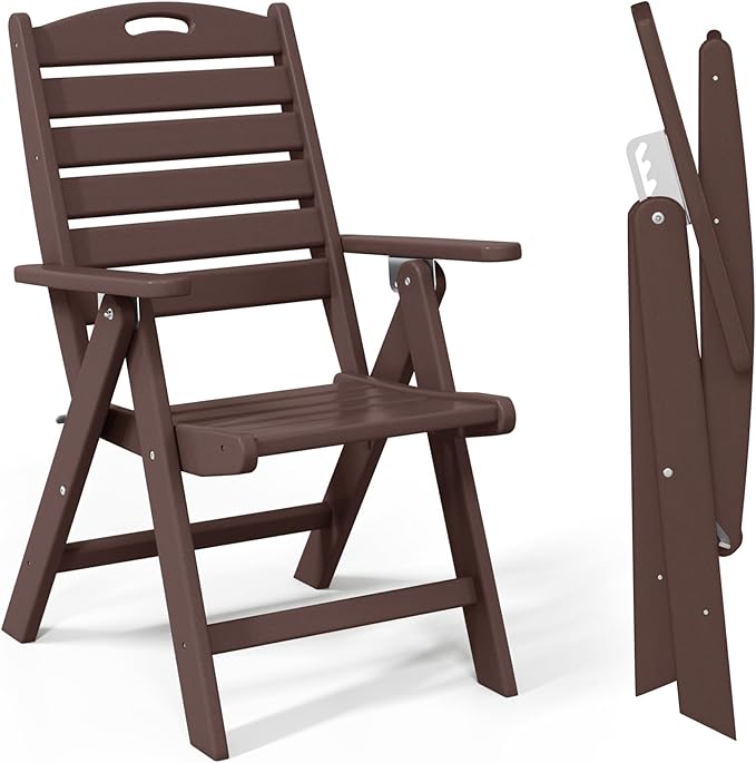 Costaelm Outdoor Adjustable Highback Folding Patio Dining Chair - Photo 1