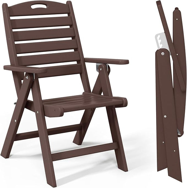 Costaelm Outdoor Adjustable Highback Folding Patio Dining Chair - Photo 1
