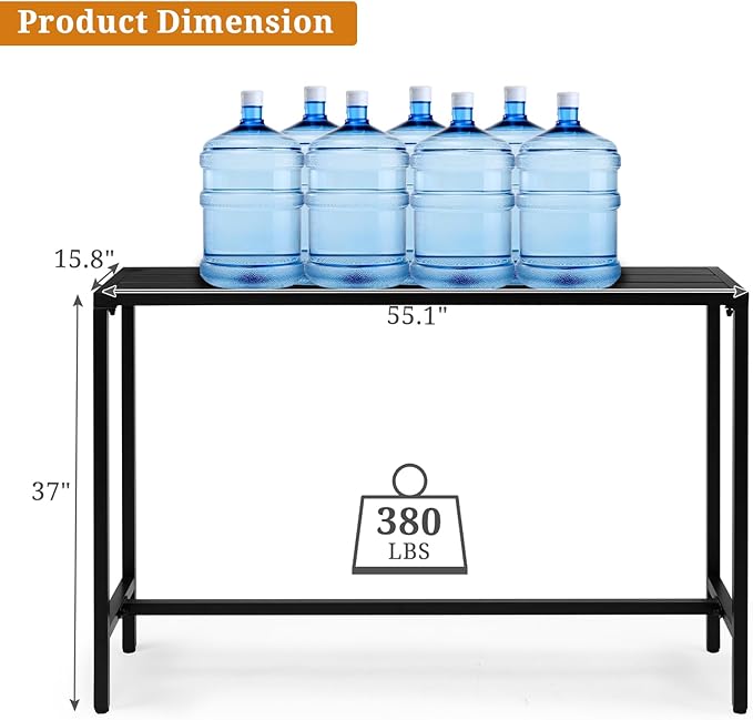 Vasitelan Outdoor Bar Table, Patio Console Pub Height Table, Weather Resistant Waterproof Top for Hot Tub, Balcony - Photo 3