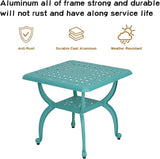 JARDIN DE CENTENNIAL Cast Aluminum Outdoor Side Table, Anti-Rust Outdoor End Table, Patio Coffee Bistro Table for Indoor - Photo 4