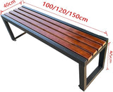 JSLJDM Garden Bench, Park Bench, Garden Bench Outdoor Bench, Outdoor Metal Park Benches, Outdoor Backless Bench for Lawn - Photo 2