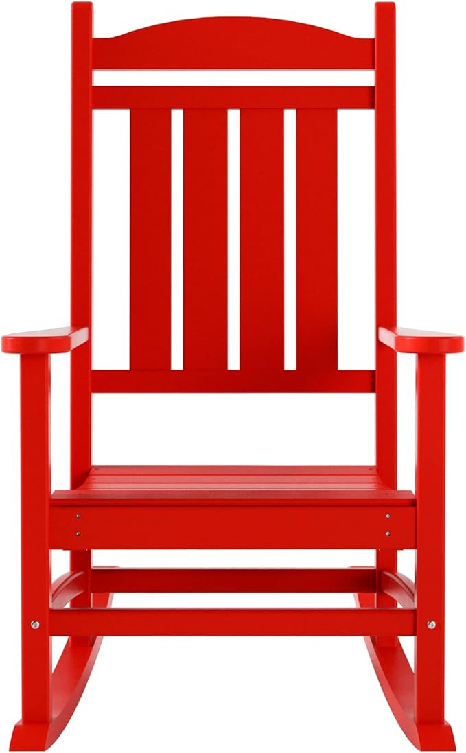 WestinTrends Malibu Outdoor/Patio Rocking Chair, Red