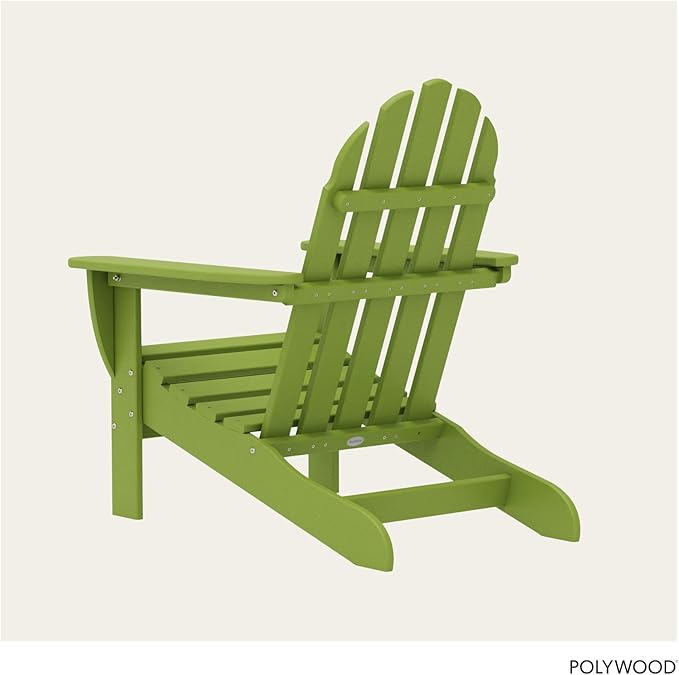 POLYWOOD AD4030LI Classic Outdoor Adirondack Chair, Lime