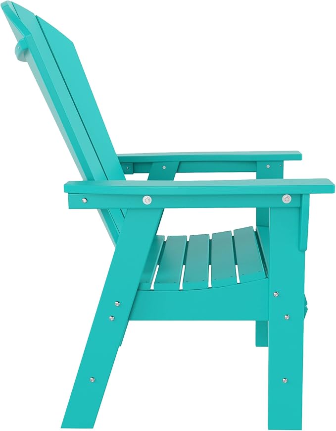 WO WESTIN OUTDOOR HDPE Laguna Adirondack Casual Patio Dining Chair,Turquoise