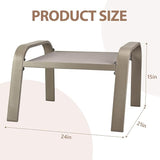 Patio Ottomans Multipurpose Furniture Footstolls Small Seat Portable Chairs Beige for Garden Porch Yard - Photo 2