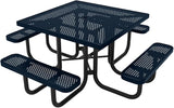 COATEDOUTDOORFURNITURE Heavy-Duty Portable Outdoor Picnic Table with Umbrella Hole - Photo 1