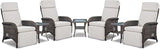 Belord 7 Piece Wicker Patio Furniture Set - 4 Adjustable Outdoor Recliner Chairs with 3 Side Table Patio Conversation - Photo 1
