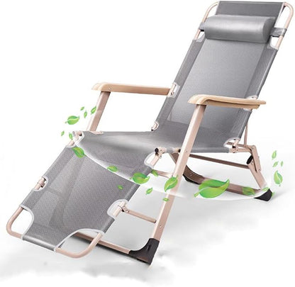 Chair Reclining Lounge Chair Patio Chairs,w/Removable Cushion & Headrest,Reclining Camping Chair w/Upgraded Lock,Large Cup Holder and Footrest,Reclining Patio Chairs Recliner for Indoor Outdoor