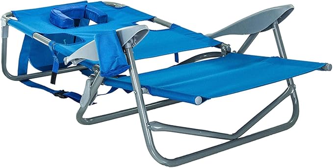 Ostrich On-Your-Back Outdoor Lounge 5 Position Reclining Beach Chair (2 Pack) - Photo 9