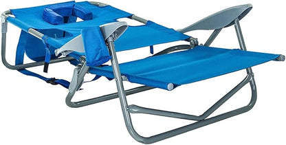 Ostrich On-Your-Back Outdoor Lounge 5 Position Reclining Beach Chair (2 Pack)
