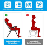 Giantex Set of 2 Patio Dining Chairs, Folding Lounge Chairs with 7 Level Adjustable Backrest, Headrest, 300 Lbs Capacity - Photo 8