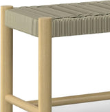 SIMPLIHOME Dahlia SOLID ACACIA WOOD 18 inch x 46 inch Contemporary Outdoor Indoor Bench in Natural Taupe for the Garden - Photo 7
