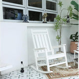 Outdoor Rocking Chair Set with Side Table, 3-Piece Rocking Chair Set with Wood-Texture, All Weather-Resistant - Photo 1