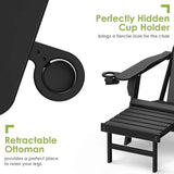 GREENVINES Adirondack-Chairs-with-Ottoman | Folding | Retractable-Footrest | HDPE Plastic | All Weather Fire Pit Chair - Photo 4