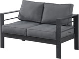 Wisteria Lane Patio Furniture Aluminum Loveseat, All-Weather Outdoor 2 Seats Sofa Couch - Photo 1