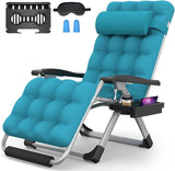 Suteck Oversized Zero Gravity Chair, 29In XL Lounge Chair w/Removable Cushion&Headrest - Photo 1