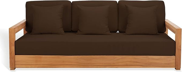 SAFAVIEH Couture Montford 3-Seat Bench Replacement Cover Only – Outdoor White Removable Slipcover Upholstery - Photo 1