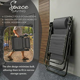 2-Pack Adjustable Zero Gravity Lounge Chair with Steel Mesh Fabric: Reclining Lawn Chair Featuring Comfort Pillow - Photo 6