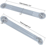 Glider Bearing Arm Bracket Replacement, 4Pcs Silver, 9.9 Inch Length & 7.5 Inch Hole Center - Photo 2