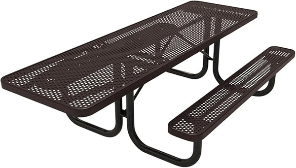 Coated Outdoor Furniture Heavy-Duty Portable ADA-Compliant Outdoor Picnic Table - Photo 1