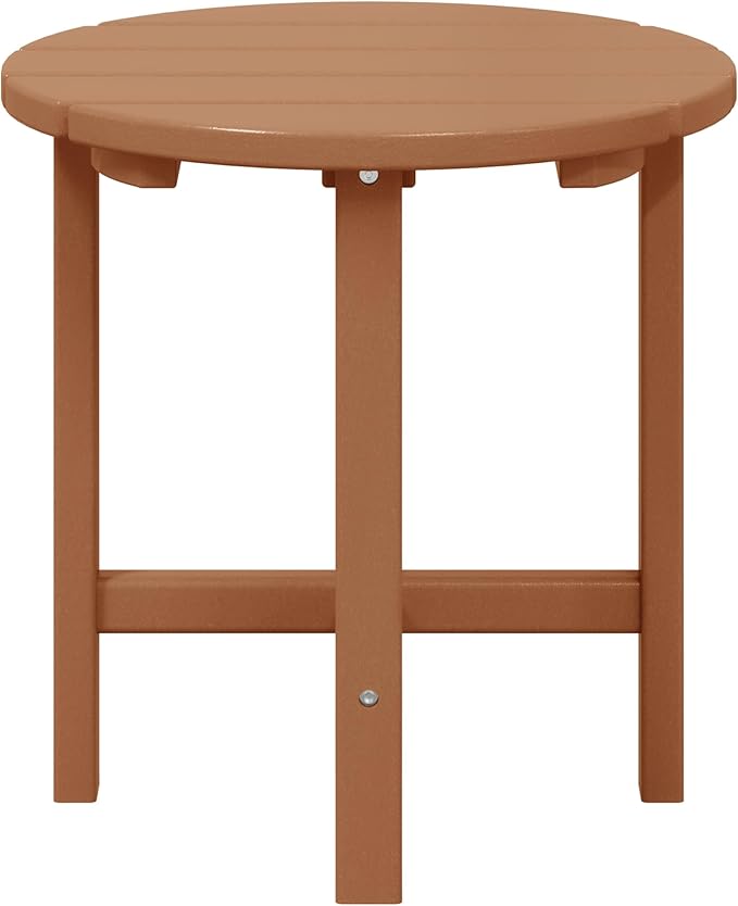 WestinTrends Dylan Adirondack Round Outdoor Side Table, Teak