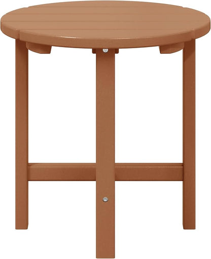 WestinTrends Dylan Adirondack Round Outdoor Side Table, Teak