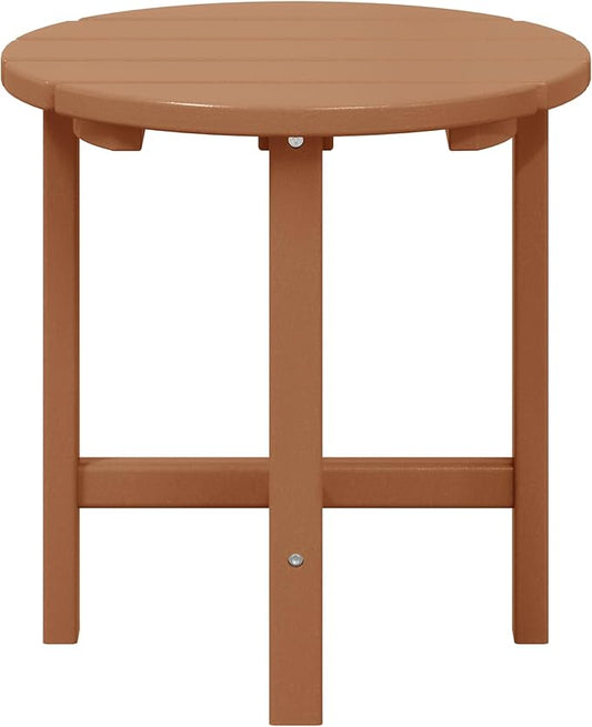 WestinTrends Dylan Adirondack Round Outdoor Side Table, Teak