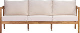 Merax 5 Piece Acacia Wood Patio Furniture Set, 3-Seater Sofa - Photo 6