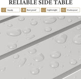 Crestlive Products Aluminum Outdoor Side Table Set of 2, Pool Lounge Chair Side Table - Photo 5