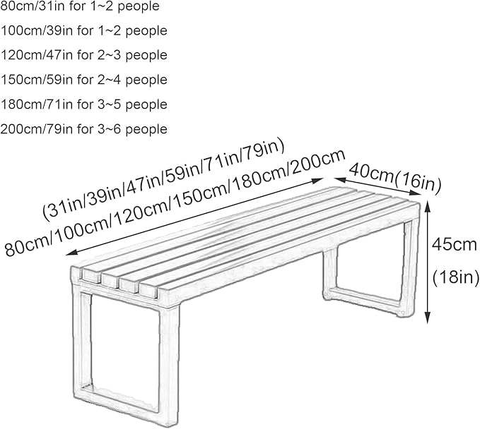 Outdoor Park Bench, Garden Patio Metal Bench 31in-79in, Weatherproof, Load Capacity 880lbs, for Park Yard Front Porch Path Yard Lawn Decor Deck Furniture(Yellow,100cm/39in)