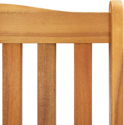 Vintage Brown Acacia Wood Rocking Chair 39.4x22.4x46.1 in with Oiled Finish and Weather-Ready Cushion, Sturdy Garden Patio Seat for Living Room, Balcony, Front Porch Use