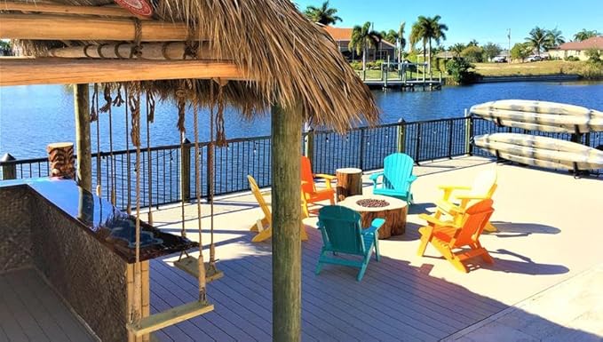 DuraWeather Poly® Classic King Size Folding Adirondack Chair (Aruba Blue)