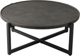 COSIEST Small Round Outdoor Coffee Table Dark Grey - Photo 4