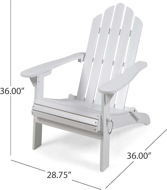 Christopher Knight Home Hollywood Adirondack Chair, White