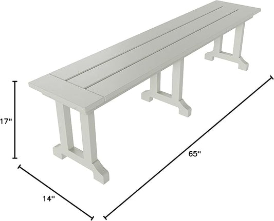 WO WESTIN OUTDOOR HDPE Laguna Trestle 65" Bench,Sand