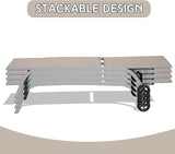 Domi Pool Lounge Chairs Set of 2, Adjustable Aluminum Outdoor Chaise Lounge with Wheels Patio Lounge Chairs - Photo 6
