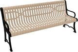 COATEDOUTDOORFURNITURE Coated Outdoor Furniture Heavy-Duty Outdoor Bench Thermoplastic Coated, Slated Steel - Photo 1