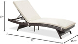 Pamapic Patio Chaise Lounge Set 1 Piece, Patio Lounge Chair with Adjustable Backrest and Removable Cushion - Photo 3