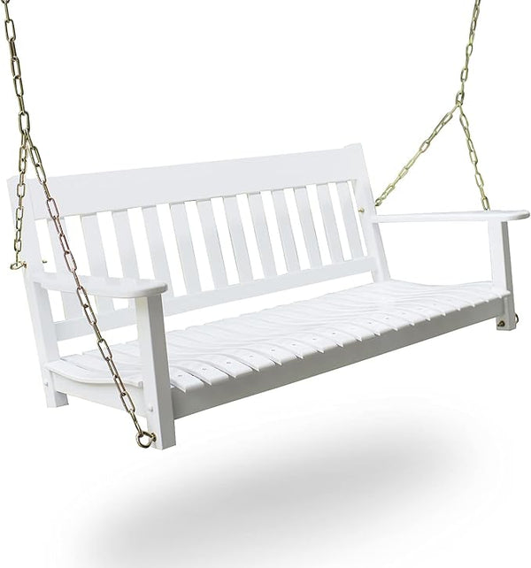 Cambridge Casual Bentley Solid Wood Porch Swing – Outdoor Hanging Swing Bench for Porch, Patio, or Garden – Durable - Photo 1